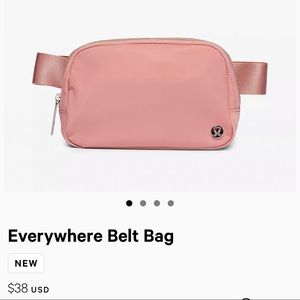 Pink lululemon belt bag